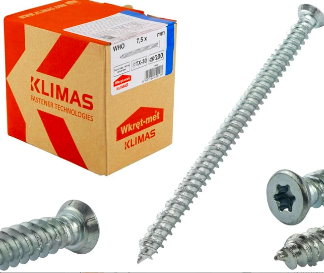 7,5x212mm - 100ks - Turboskrutky kalené - zapustená hlava