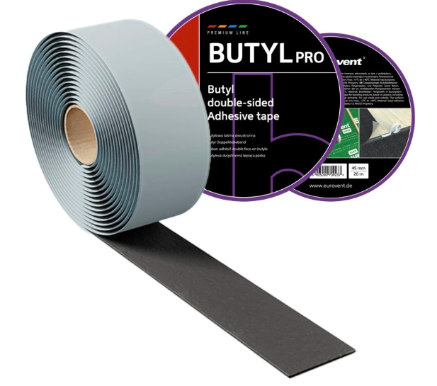 45mm x 20m (1,5mm hr.) - Butylová páska na spájanie produktov na báze plastov - Obojstranná BUTYL PRO