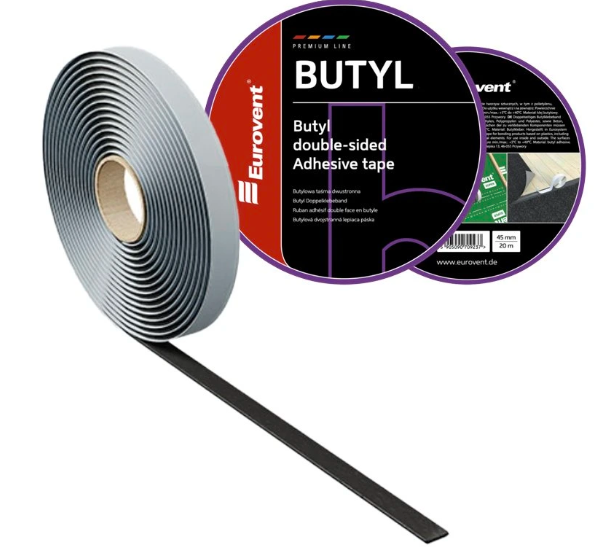 15mm x 25m (1mm hr.) - Butylová páska na spájanie produktov na báze plastov - Obojstranná BUTYL